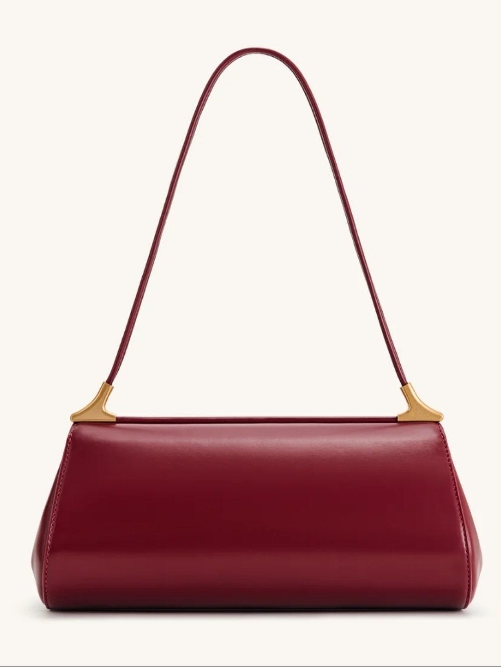 JW PEI ASOS Elegant Burgundy Baguette Shoulder Bag Designer Minimalist Women - Picture 3 of 9